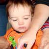 Jonah making Hand Prints